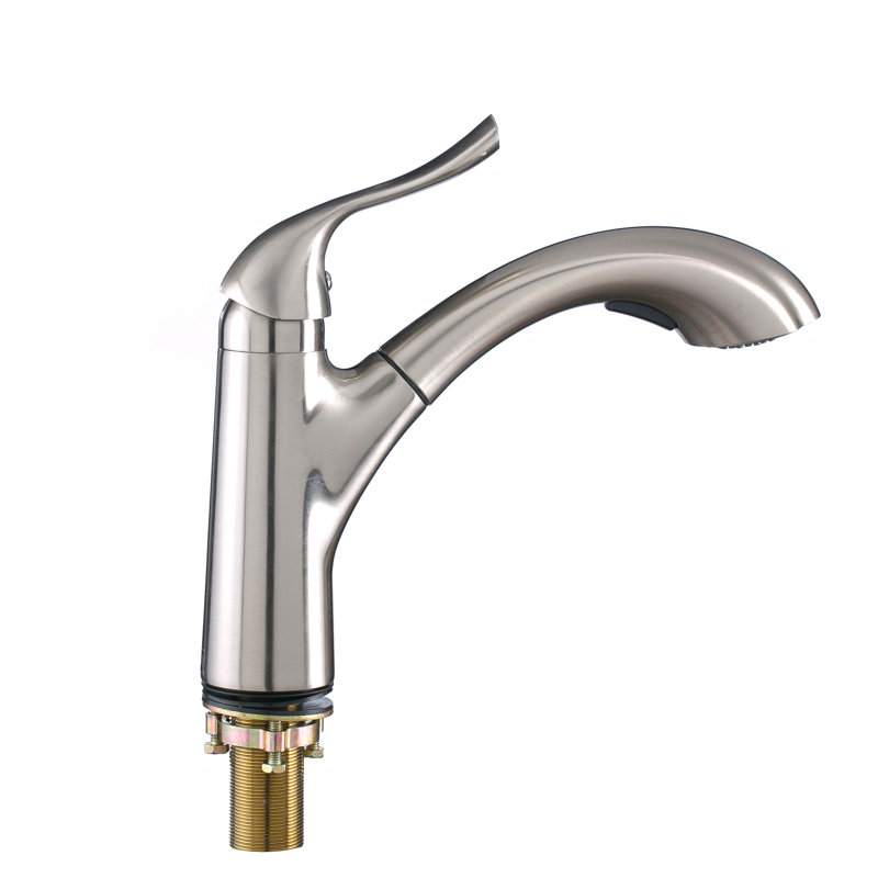 Kokols Single Handle Single Hole Kitchen Faucet with Pull out Dual